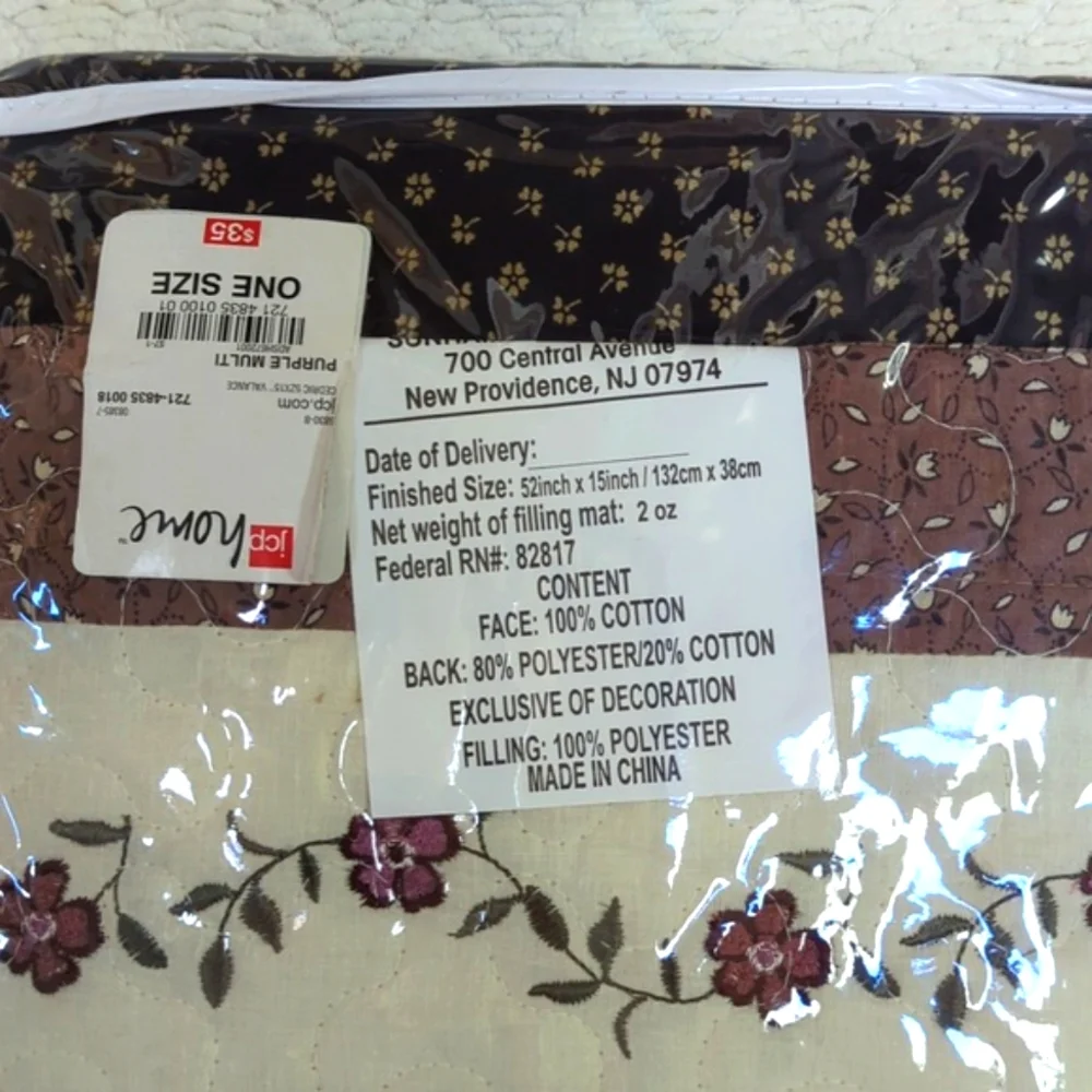 JCPenney Home Cedric Purple Multi Window Valance